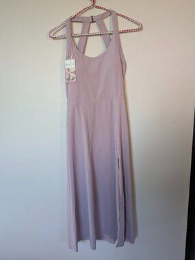 Halara athletic dress Size S Halter neckline and a side slit Lavendar